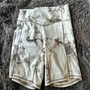 Balance Athletica Gray Marble Bike Shorts